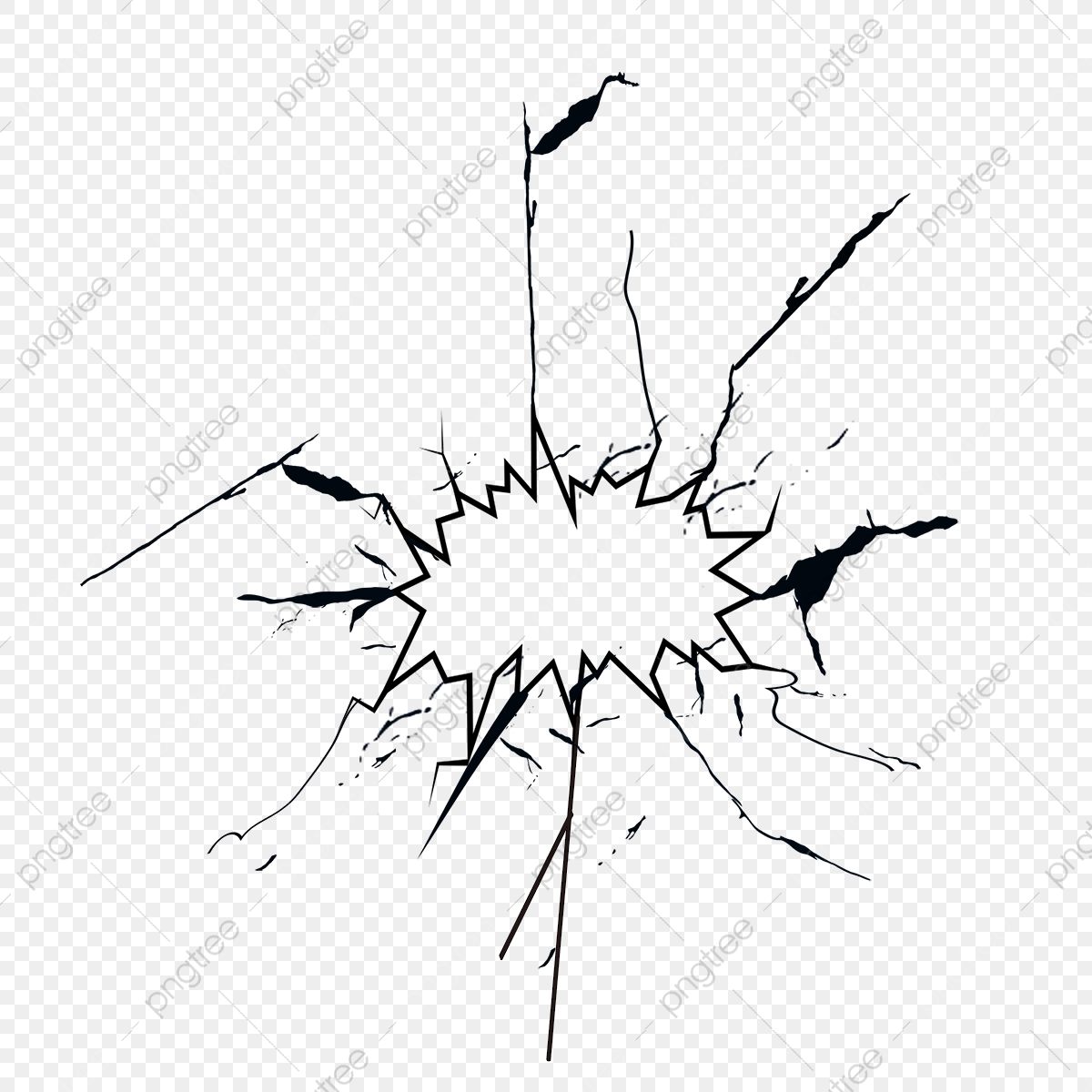 1200x1200 Hand Painted Hit Glass Crack Vector, Hand Vector, Crack Vector