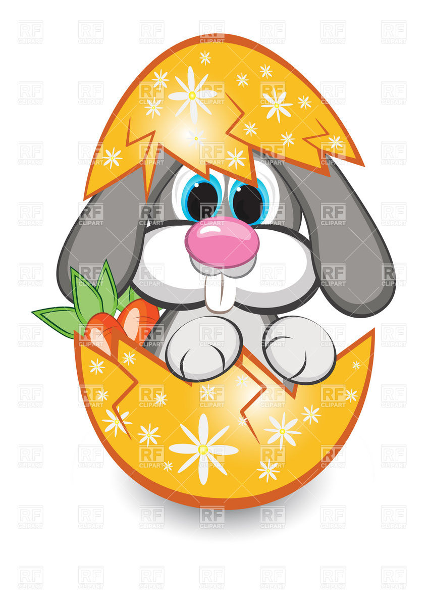 Bunny In The Cracked Egg Vector Image Of Plants And Animals 848x1200 Bunny In The Cracked Egg Vector Image Of Plants And Animals