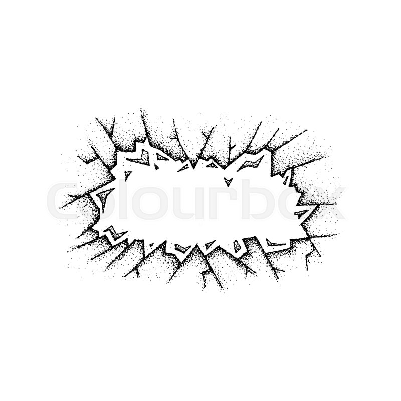 800x800 Dotwork Cracked Glass Vector Stock Vector Colourbox