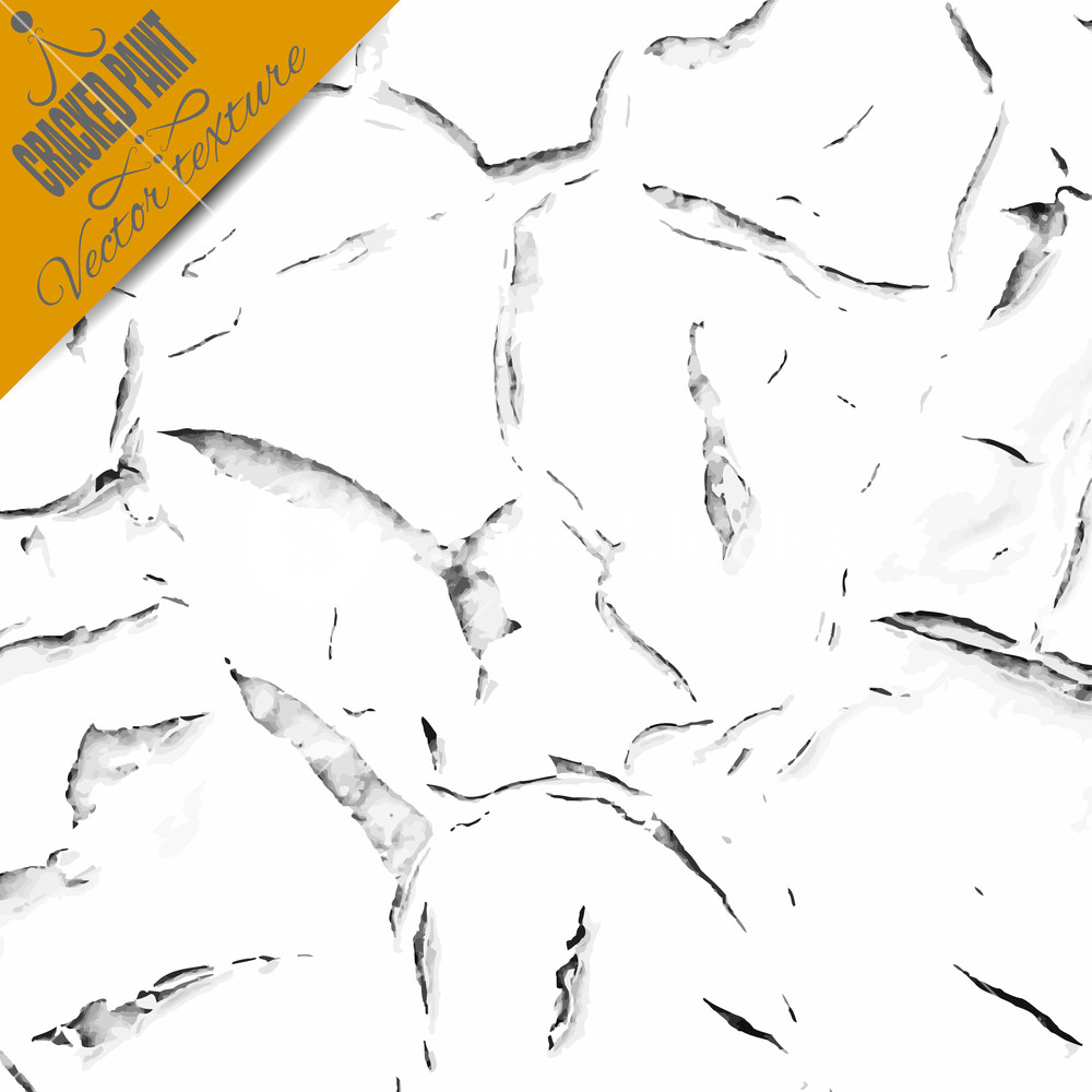 1000x1000 Vector Black And White Illustration Of Cracked Paint Texture
