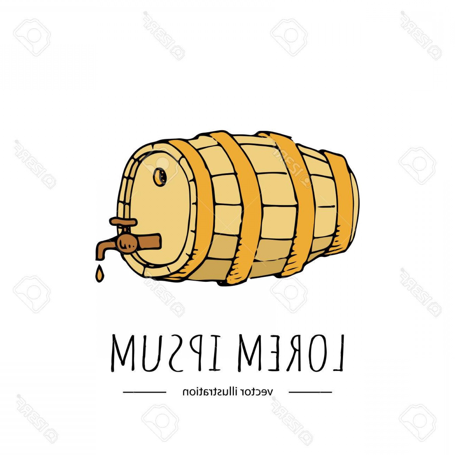1560x1560 Barrel With Tap Beer Vector Catamart