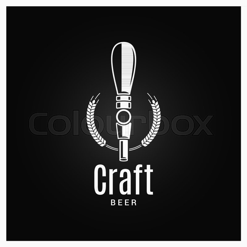 800x800 Beer Tap Logo Craft Beer Label On Stock Vector Colourbox