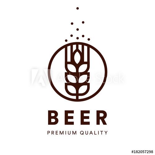 500x500 Brewery Emblem Craft Beer Vector Logo Premium Quality Ale