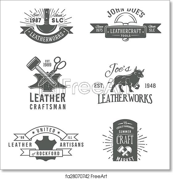 561x581 Free Art Print Of First Set Of Grey Vector Vintage Craft Logo