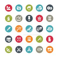 200x200 Art And Craft Vector Icons Ringico Series Stock Vectors