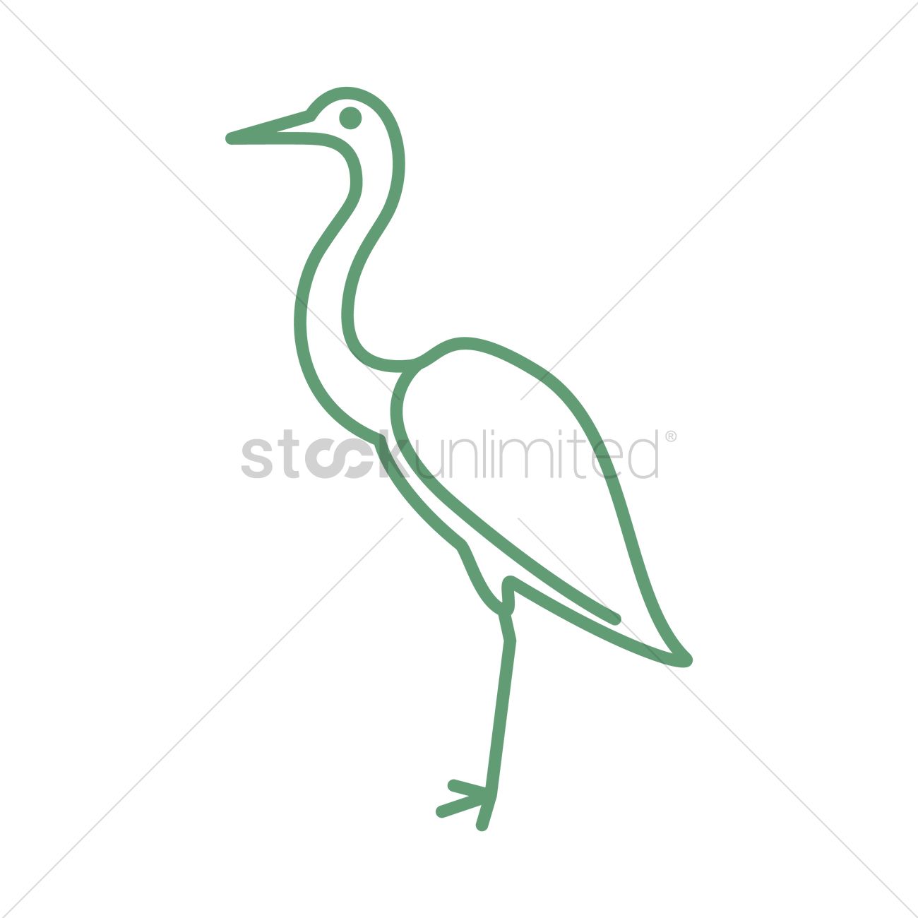 Crane Bird Vector Image 1300x1300 Crane Bird Vector Image
