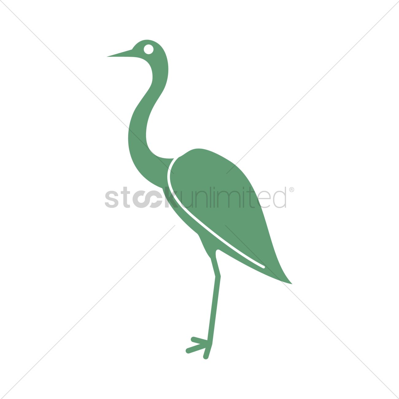 Crane Bird Vector Image 1300x1300 Crane Bird Vector Image
