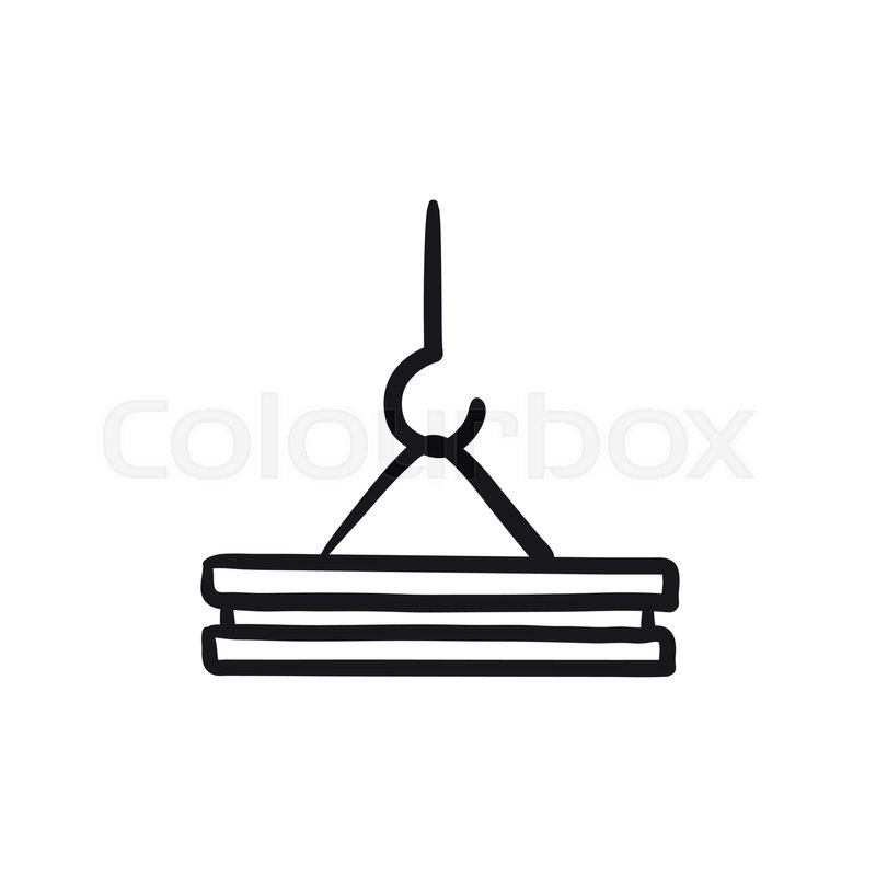 800x800 Crane Hook Vector Sketch Icon Isolated Stock Vector Colourbox