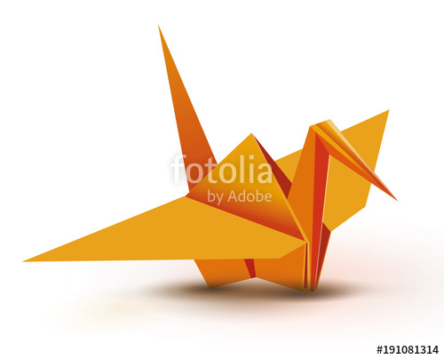 500x404 Origami Origami Crane Orange Origami Crane Orange Paper Origami