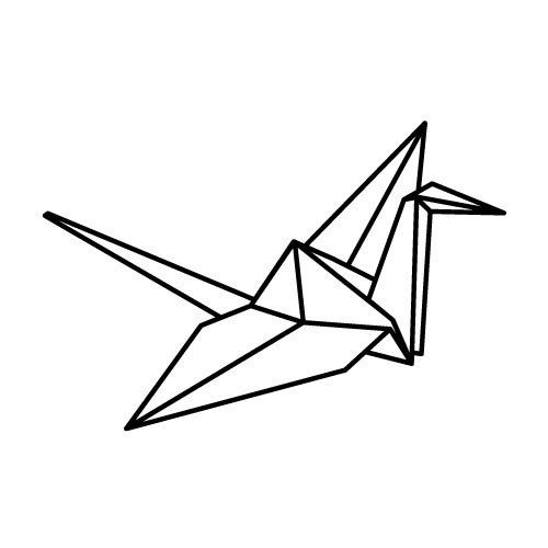 500x500 Download Paper Crane Origami Vector Clipart Crane Paper Origami