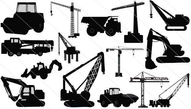 610x350 Crane Silhouette Vector