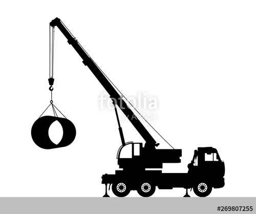 500x418 Crane Silhouette On A White Background Stock Image And Royalty