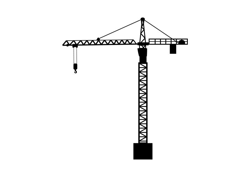 800x566 Crane Vector Silhouette