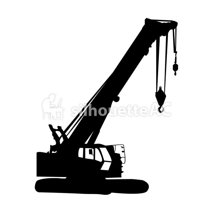 749x750 Free Silhouette Vector Toy Crane Crane Car