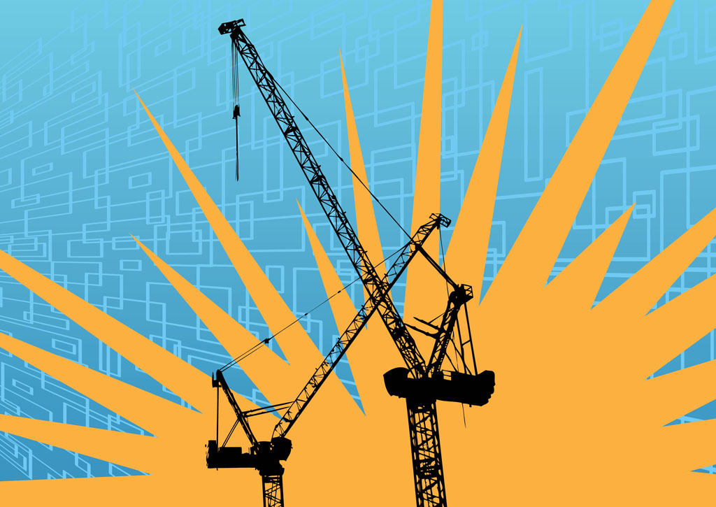 1024x725 Tower Crane Vector Art Graphics
