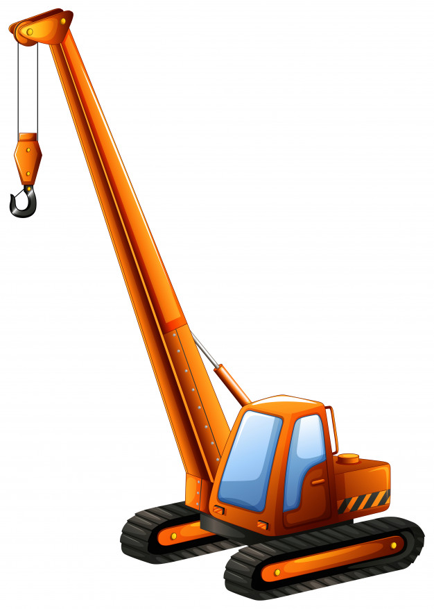 626x877 Crane Truck Vector Free Download