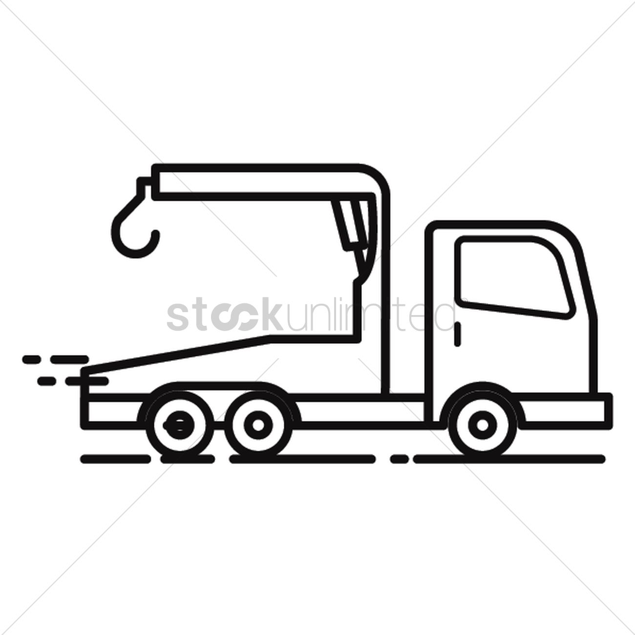 1300x1300 Crane Truck Vector Image