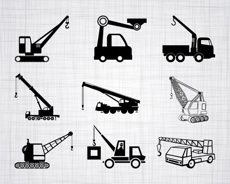 794x635 Crane Truck Bundle Crane Truck Crane Truck Clipart Etsy