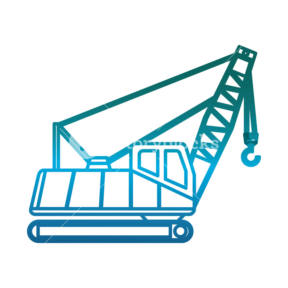 1000x1000 Crane Truck Icon Over White Background Vector Illustration Royalty