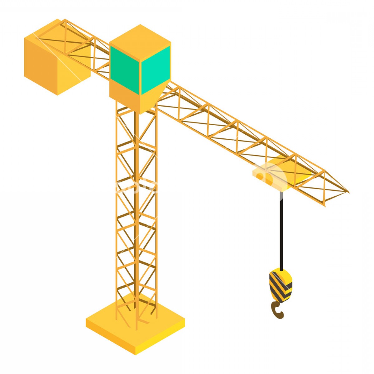 1200x1200 Building Crane Icon Isometric Illustration Of Building Crane