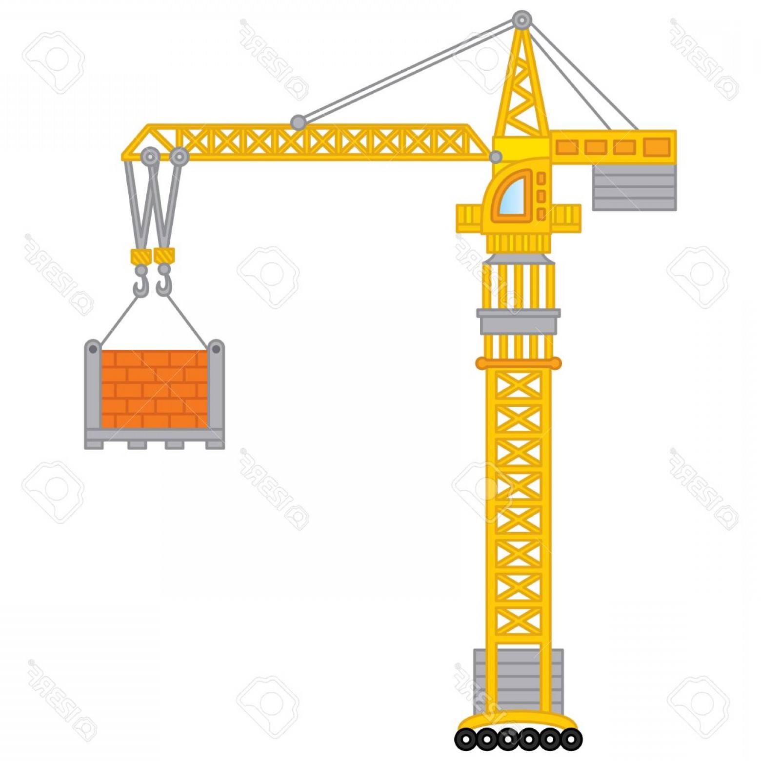 1560x1560 Photostock Vector A Vector Construction Crane Construction Machine