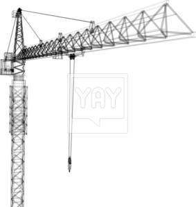 283x300 Tower Construction Crane Vector Rendering Of Vector