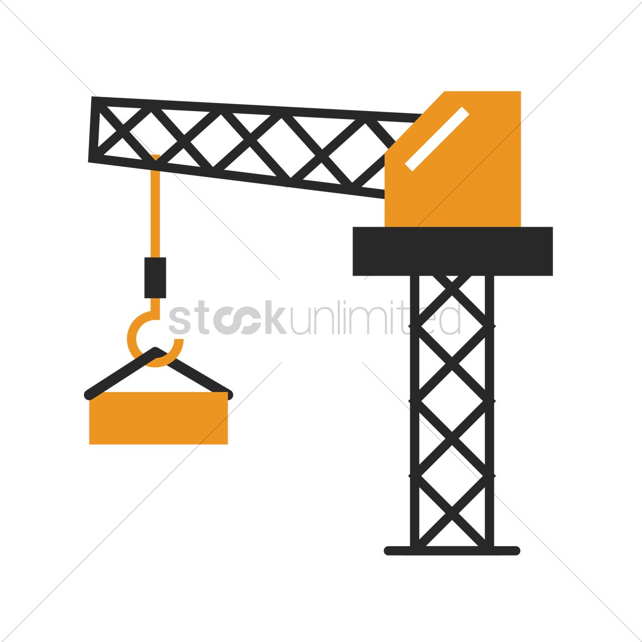 1300x1300 Tower Crane Vector Image