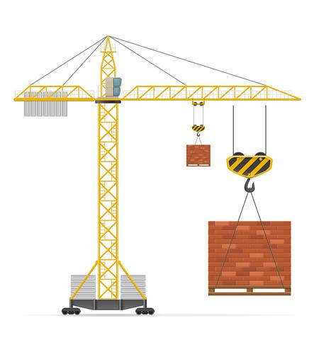 443x490 Building Crane Vector Illustration