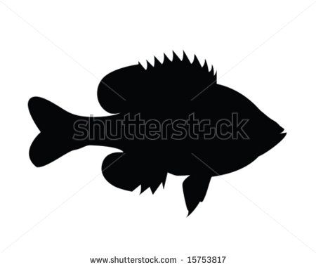 450x380 Crappie Sillouettes Bluegill Fish Vector Illustration