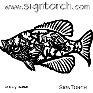 320x320 Crappie Signtorch, Turning Images Into Vector Cut Paths