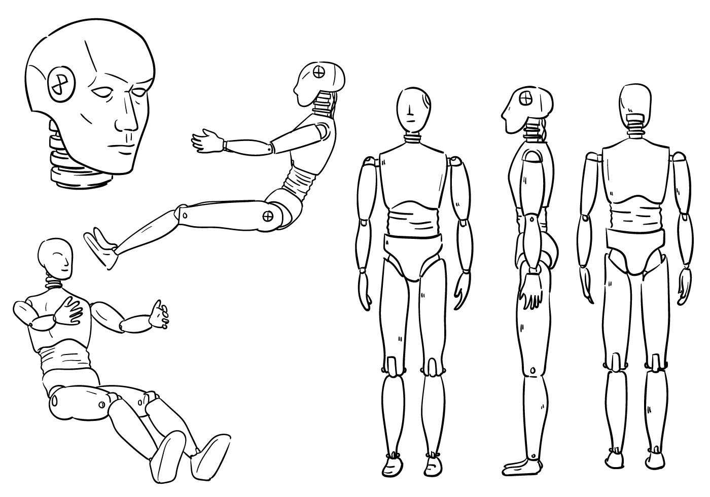 Crash Test Dummy Free Vector Art 1400x980 Crash Test Dummy Free Vector Art