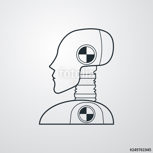 Icono Plano Lineal Crash Test Dummy En Fondo Gris Stock Image 500x500 Icono Plano Lineal Crash Test Dummy En Fondo Gris Stock Image
