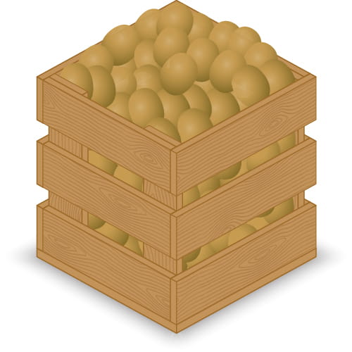 Fruits With Wooden Crate Vector Graphics Free 500x500 Fruits With Wooden Crate Vector Graphics Free