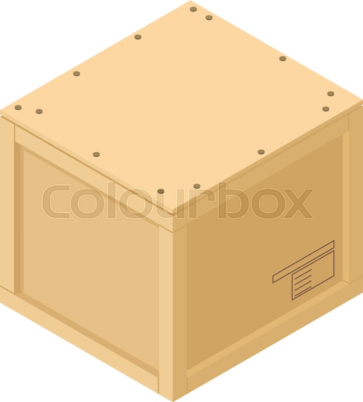 Closed Crate Icon Isometric Stock Vector Colourbox 722x800 Closed Crate Icon Isometric Stock Vector Colourbox
