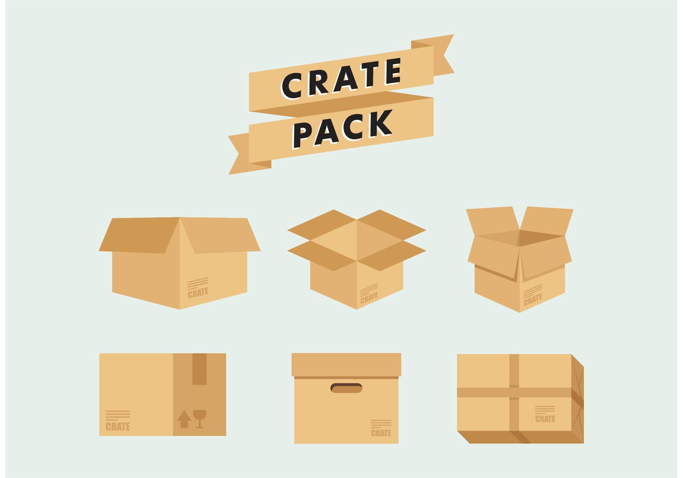 Crate Free Vector Art 1400x980 Crate Free Vector Art