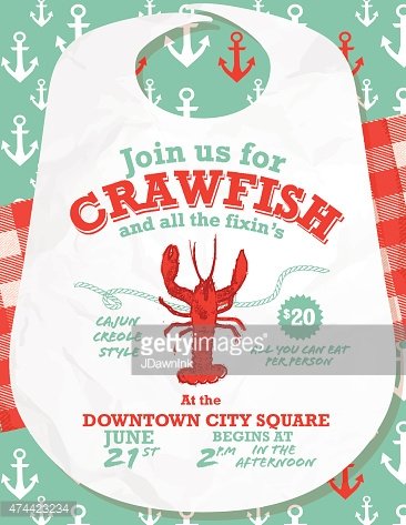Crawfish Boil Invitation Design Template On Wooden Background 366x473 Crawfish Boil Invitation Design Template On Wooden Background
