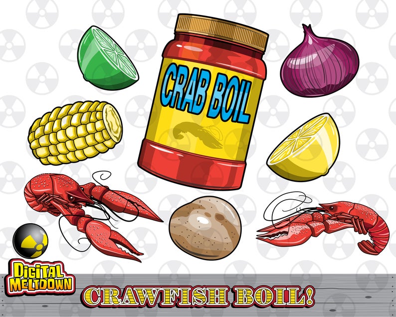 Louisiana Vector Clipart Crawfish Boil Ingredients Instant Etsy 794x635 Louisiana Vector Clipart Crawfish Boil Ingredients Instant Etsy