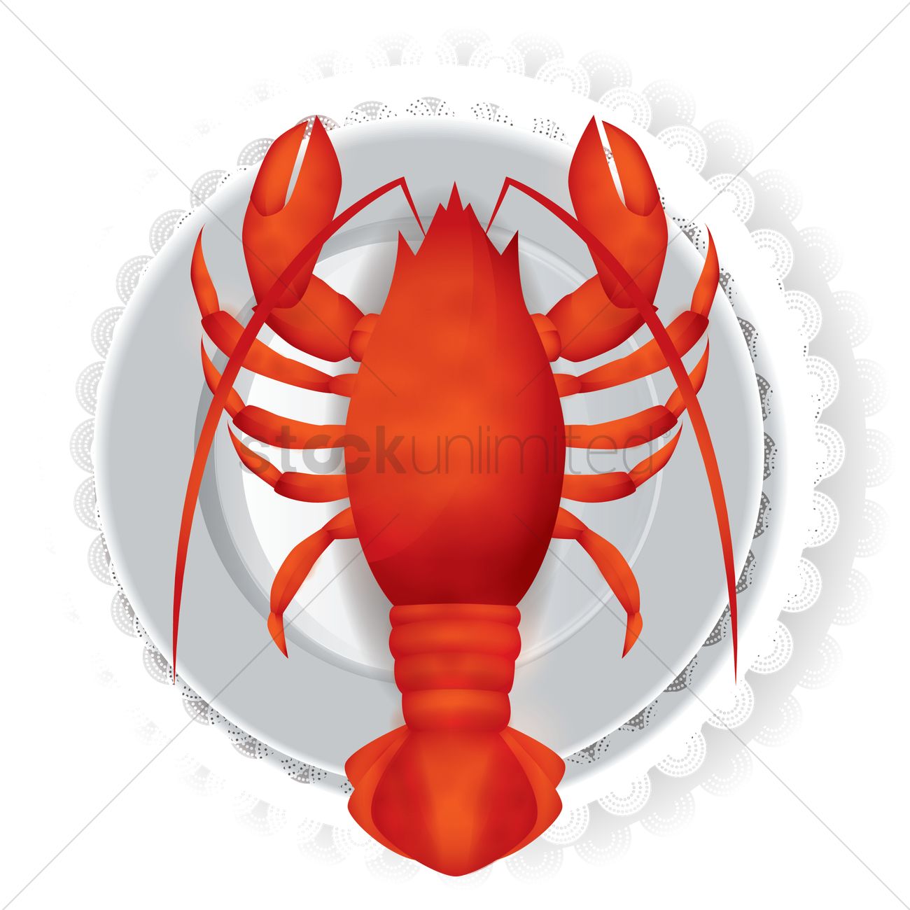 1300x1300 Crawfish Vector Image
