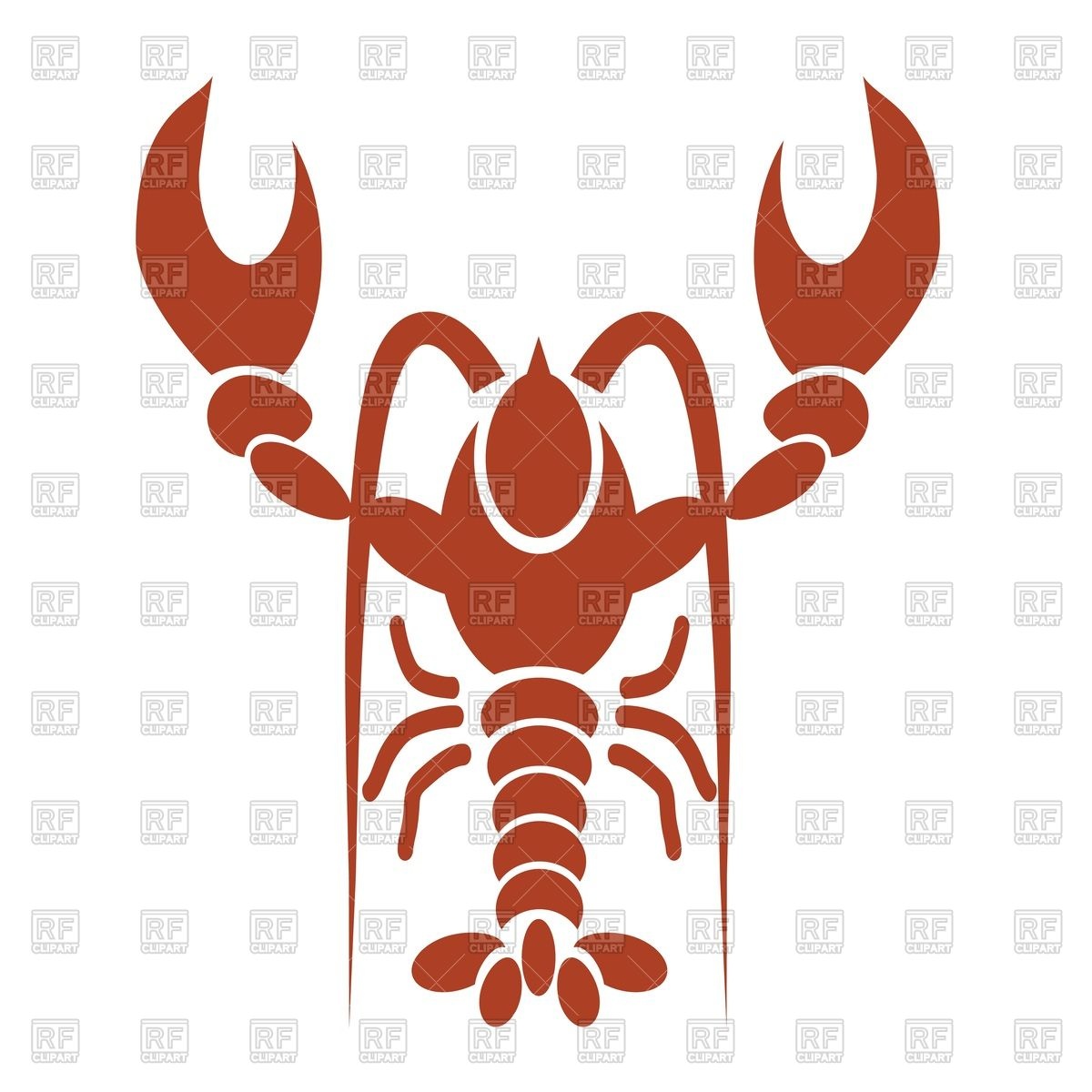 1200x1200 Silhouette Of Red Lobster Or Crawfish Vector Image Of Plants