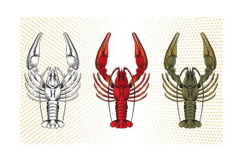 473x315 Vector Set Of Crawfish Prints