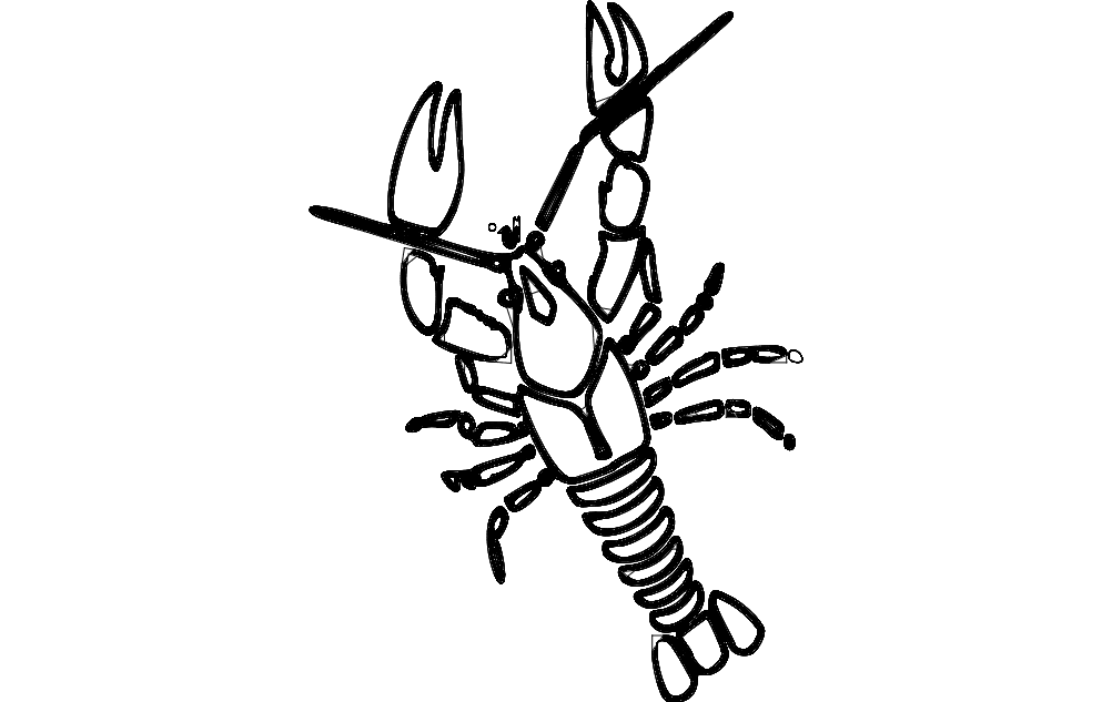 1002x633 Crawfish Free Dxf Free Download Vector Graphic Art