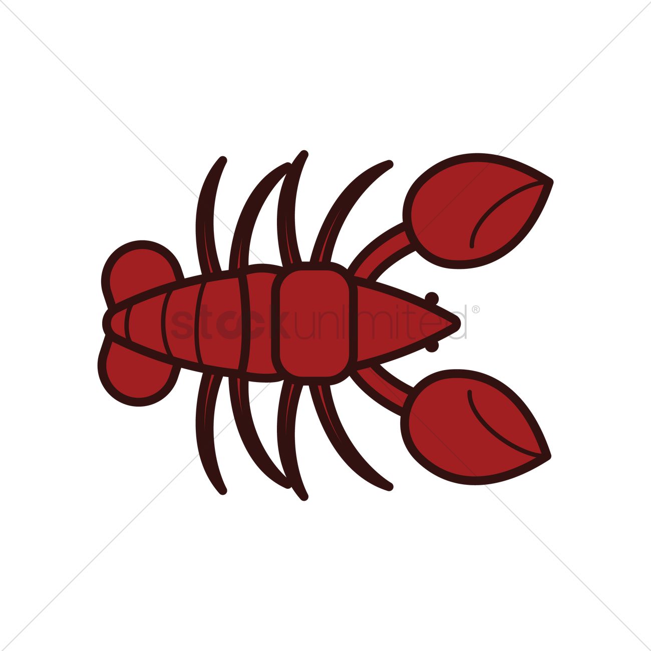 1300x1300 Crayfish Vector Image