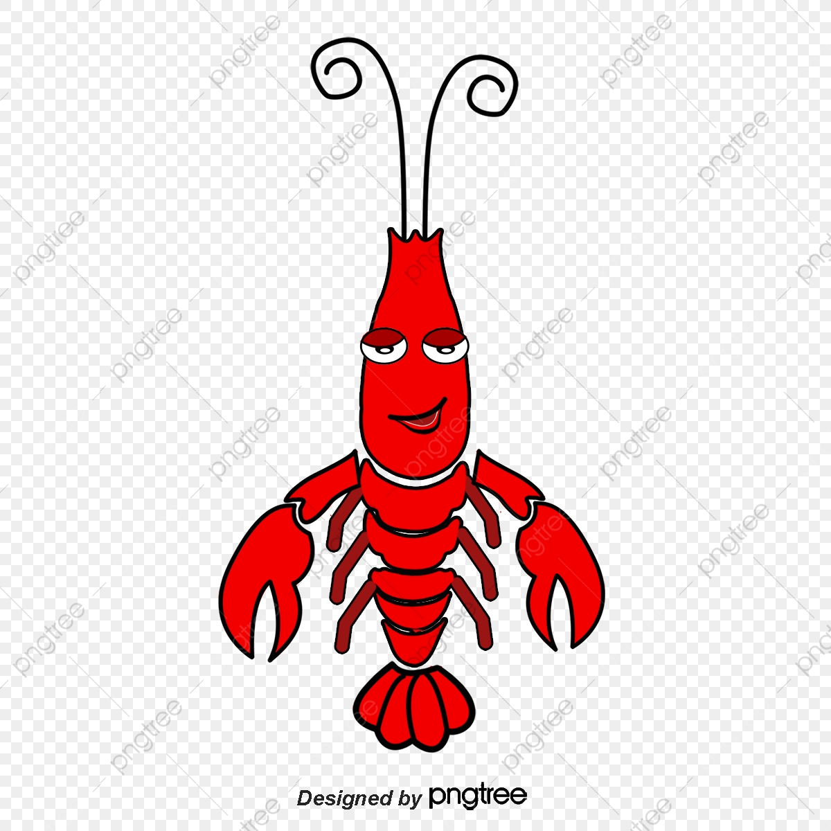 1200x1200 Cartoon Crayfish, Lobster, Benthic Fauna, Seafood Png And Vector