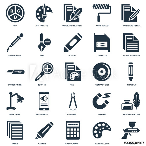 500x500 Elements Such As Airbrush, Crayola, Paper With Text, Art Palette