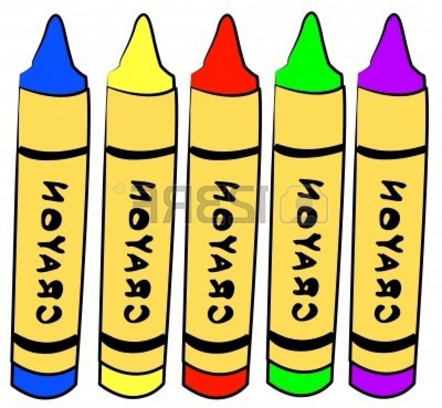 1440x1328 Orange Crayon Clipart Five Different Color Crayons Standing Vector