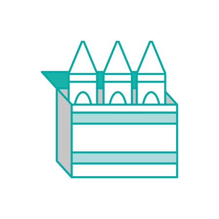 450x450 Crayon Box Isolated Design Vector Illustration Royalty Free