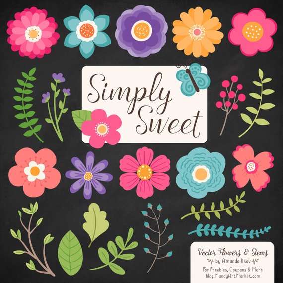 570x570 Cute Flowers Clipart In Crayon Box