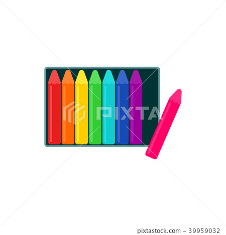 450x468 Vector Wax Crayon Colorful Pencils In Box