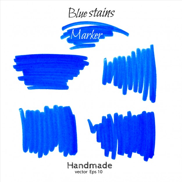 626x626 Blue Marker Scribble Collection Vector Free Download