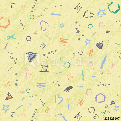 500x500 Colorful Vector Ink And Crayon Scribbles Graffiti Seamless Repeat